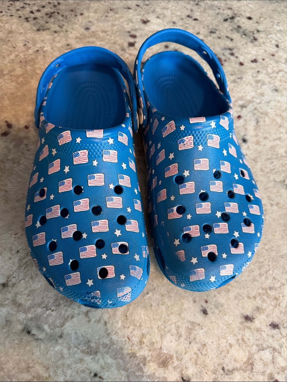 CROCS x vineyard vines Blue American Flag-Print 🇺🇸 red white and blue